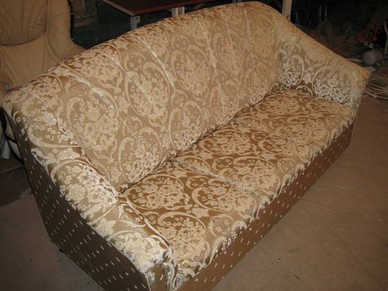 Большие Дворы - обивка диванов, материал флок на флоке
