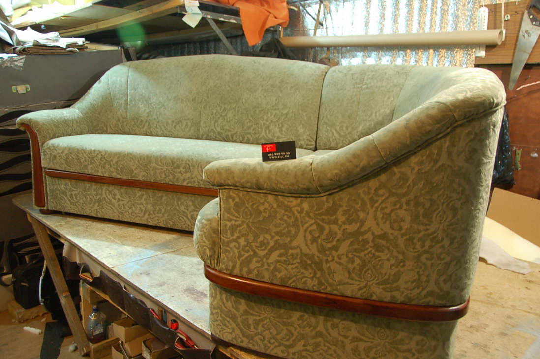 Бабушкинская - обшивка диванов, материал нубук