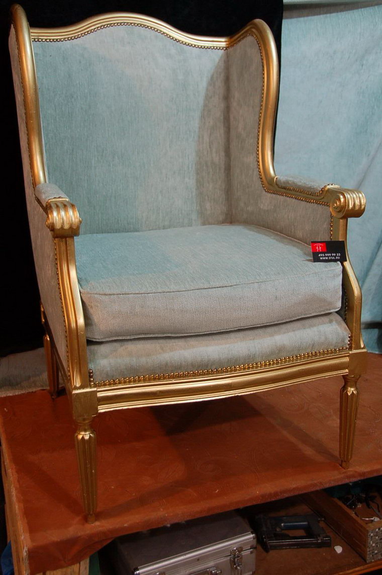 Багратионовская - перетяжка стульев, материал флок на флоке