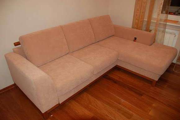 Беговая - перетяжка диванов, материал лен