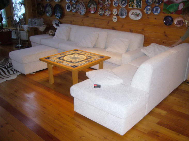 Пражская - перетяжка диванов, материал ягуар