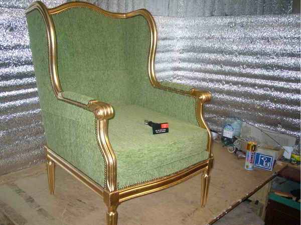 Белоозерский - пошив чехлов на стулья, материал нубук