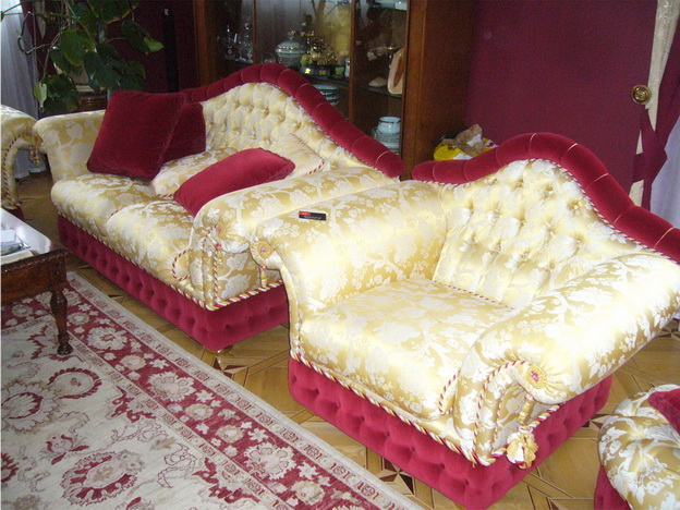 Измайловская Пасека - пошив чехлов на кресла, материал нубук
