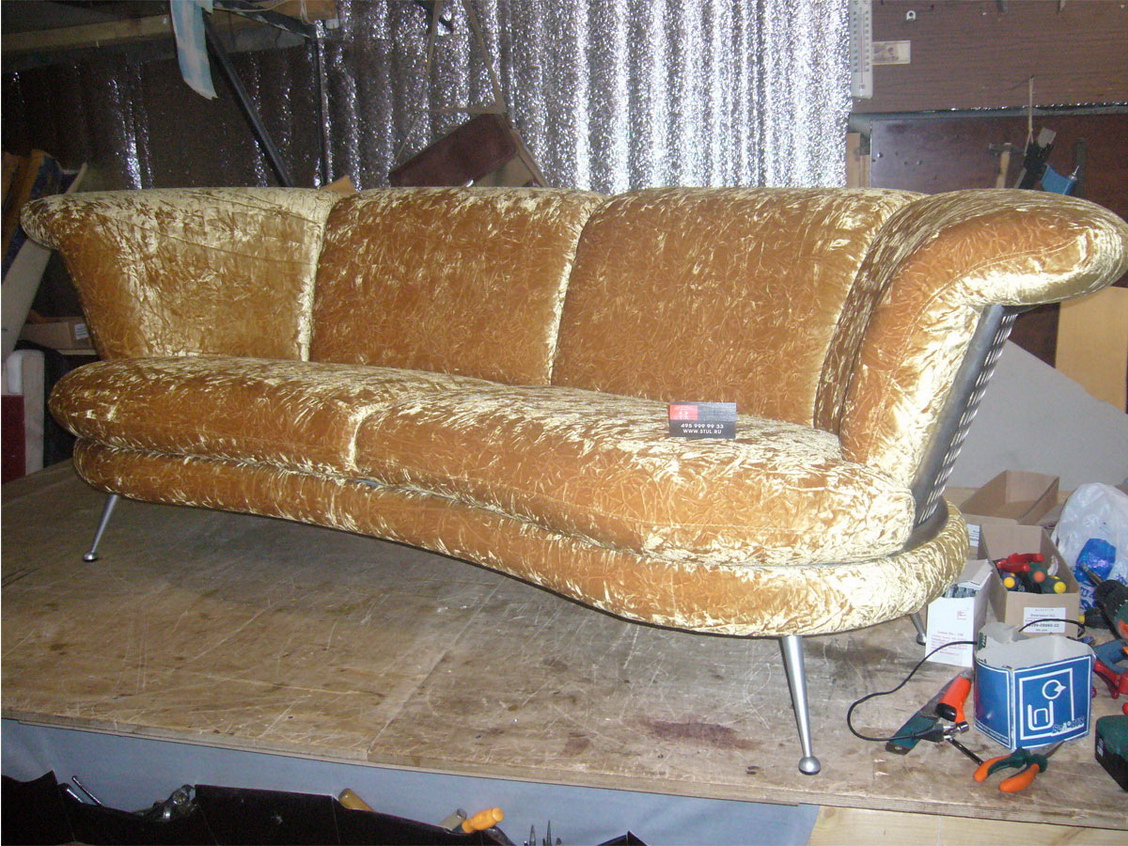 Новохохловская - ремонт диванов, материал лен