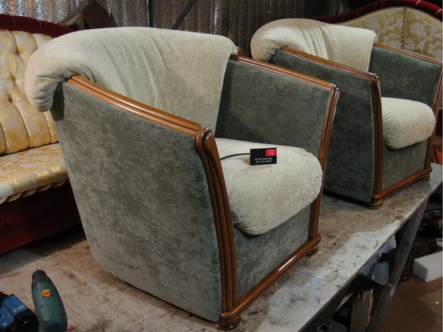Ликино-Дулево - ремонт стульев, материал искусственная кожа