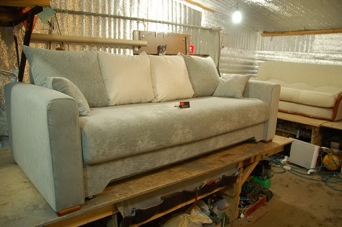 Барвиха - ремонт диванов, материал флис