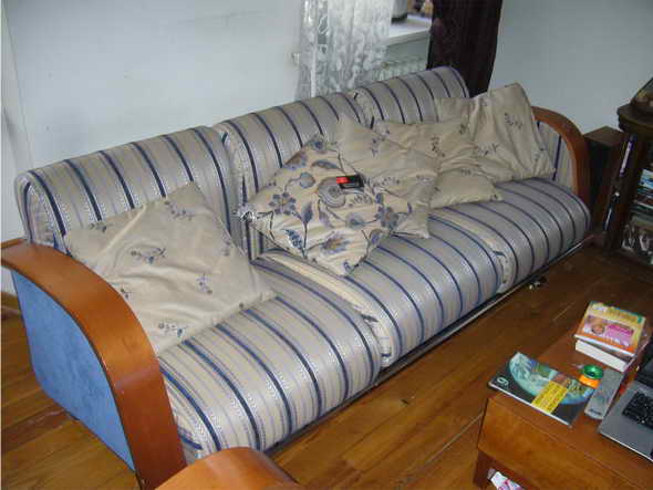 Бабушкинская - ремонт диванов, материал флис