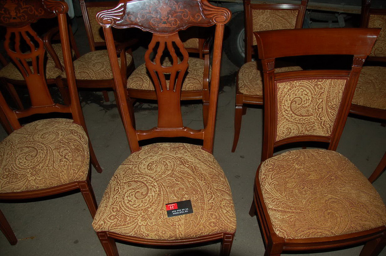 Белокаменная - реставрация стульев, материал велюр