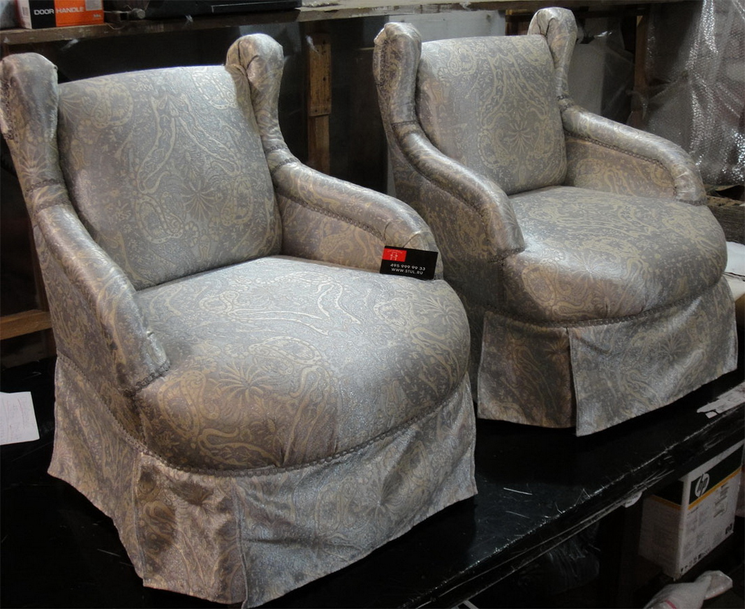 Балашиха - реставрация стульев, материал рококо